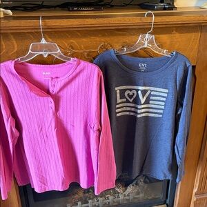 Blair Hot Pink Ribbed Henley Top